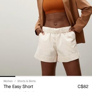 Everlane The Easy Short in cream colour
